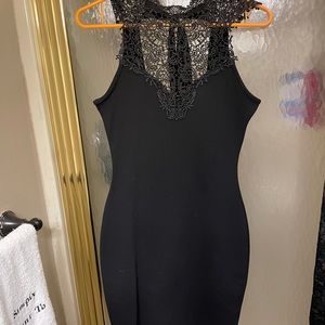 Black lace dress